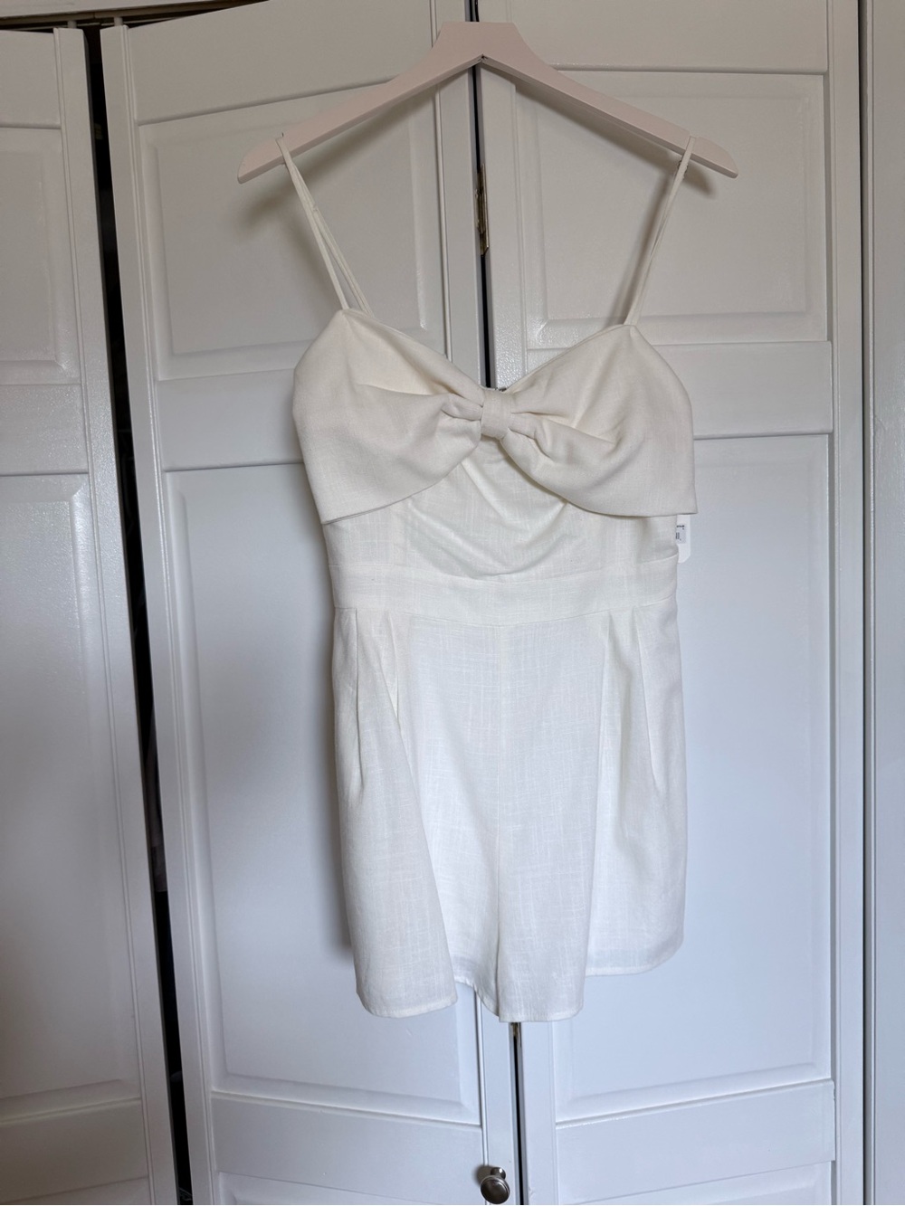 Altar'd State White Bow-Front Romper